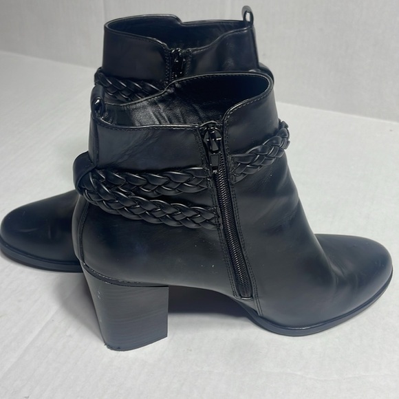 American Eagle Outfitters Black Braided Ankle Boots 9 1/2 wide - Picture 2 of 12